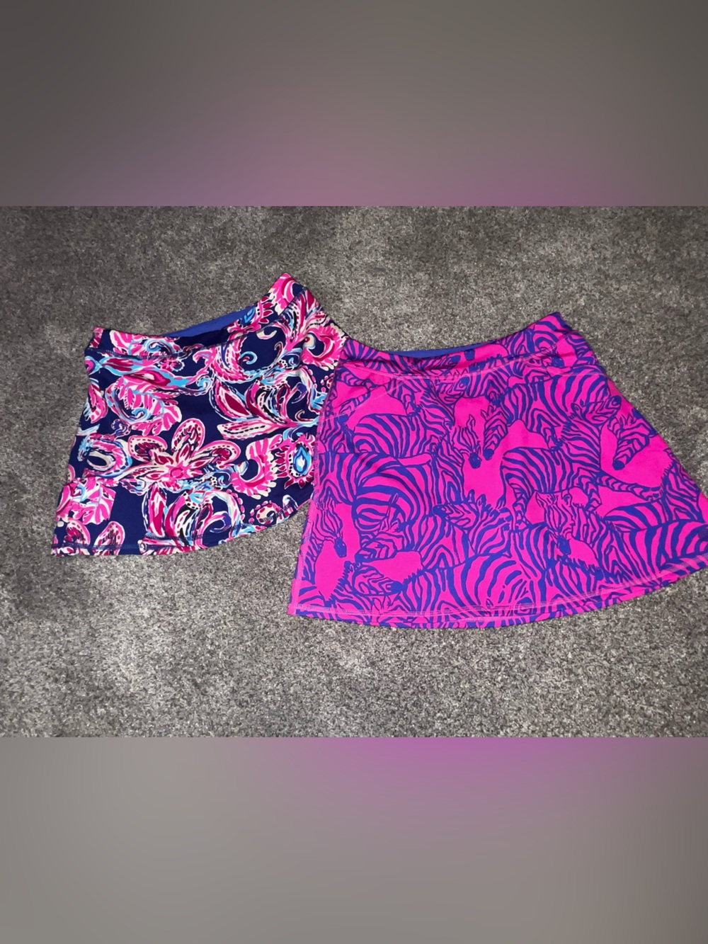 Lilly Pulitzer Luxletic Girls skort Lot of 2 Sz 12/14y Euc